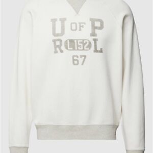 Ralph Lauren White and Gray Crewneck Sweater